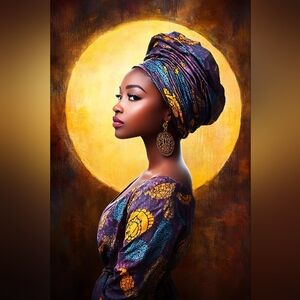 Beautiful African Lady Print